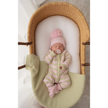 Load image into Gallery viewer, CHUNKY KNIT CLASSIC ROMPER | STRAWBERRY MATCHA STRIPE