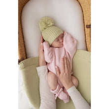 Load image into Gallery viewer, KNITTED POM BEANIE | MATCHA