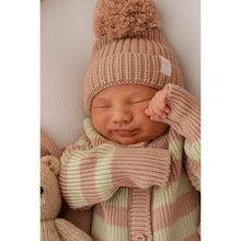 Load image into Gallery viewer, CHUNKY KNIT CLASSIC ROMPER | MATCHA STRIPE