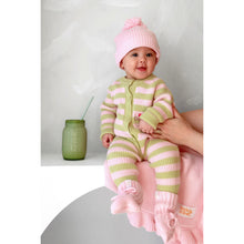 Load image into Gallery viewer, CHUNKY KNIT CLASSIC ROMPER | STRAWBERRY MATCHA STRIPE