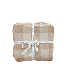 Load image into Gallery viewer, BLANKET | CARAMEL GINGHAM
