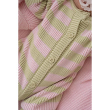 Load image into Gallery viewer, CHUNKY KNIT CLASSIC ROMPER | STRAWBERRY MATCHA STRIPE