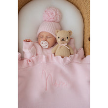 Load image into Gallery viewer, KNITTED POM BEANIE | STRAWBERRY MILK