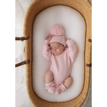 Load image into Gallery viewer, KNITTED POM BEANIE | STRAWBERRY MILK