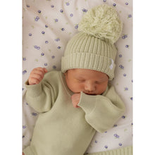 Load image into Gallery viewer, KNITTED POM BEANIE | MATCHA
