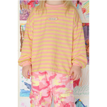 Load image into Gallery viewer, STRIPE LONG SLEEVE TEE | PINK LEMONADE

