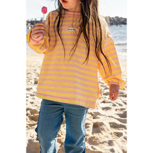 Load image into Gallery viewer, STRIPE LONG SLEEVE TEE | PINK LEMONADE

