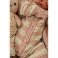 Load image into Gallery viewer, CHUNKY KNIT CLASSIC ROMPER | MATCHA STRIPE
