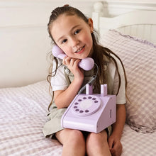 Load image into Gallery viewer, WOODEN ROTARY PHONE | LAVENDER
