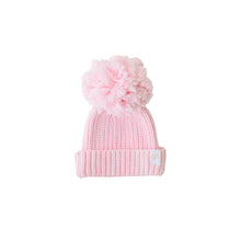 Load image into Gallery viewer, KNITTED POM BEANIE | STRAWBERRY MILK
