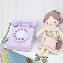 Load image into Gallery viewer, WOODEN ROTARY PHONE | LAVENDER
