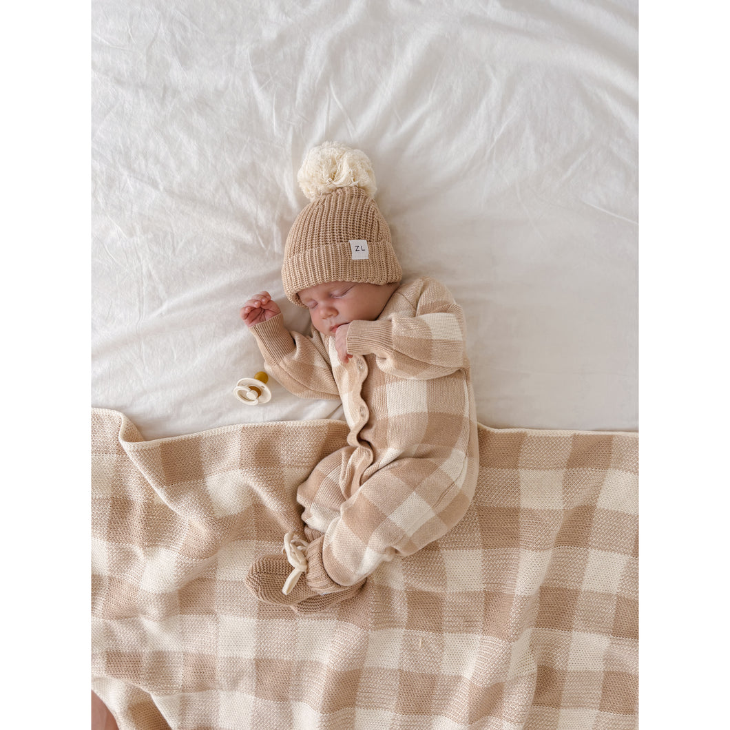 BLANKET | CARAMEL GINGHAM