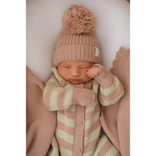 Load image into Gallery viewer, CHUNKY KNIT CLASSIC ROMPER | MATCHA STRIPE
