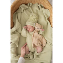 Load image into Gallery viewer, KNITTED POM BEANIE | MATCHA
