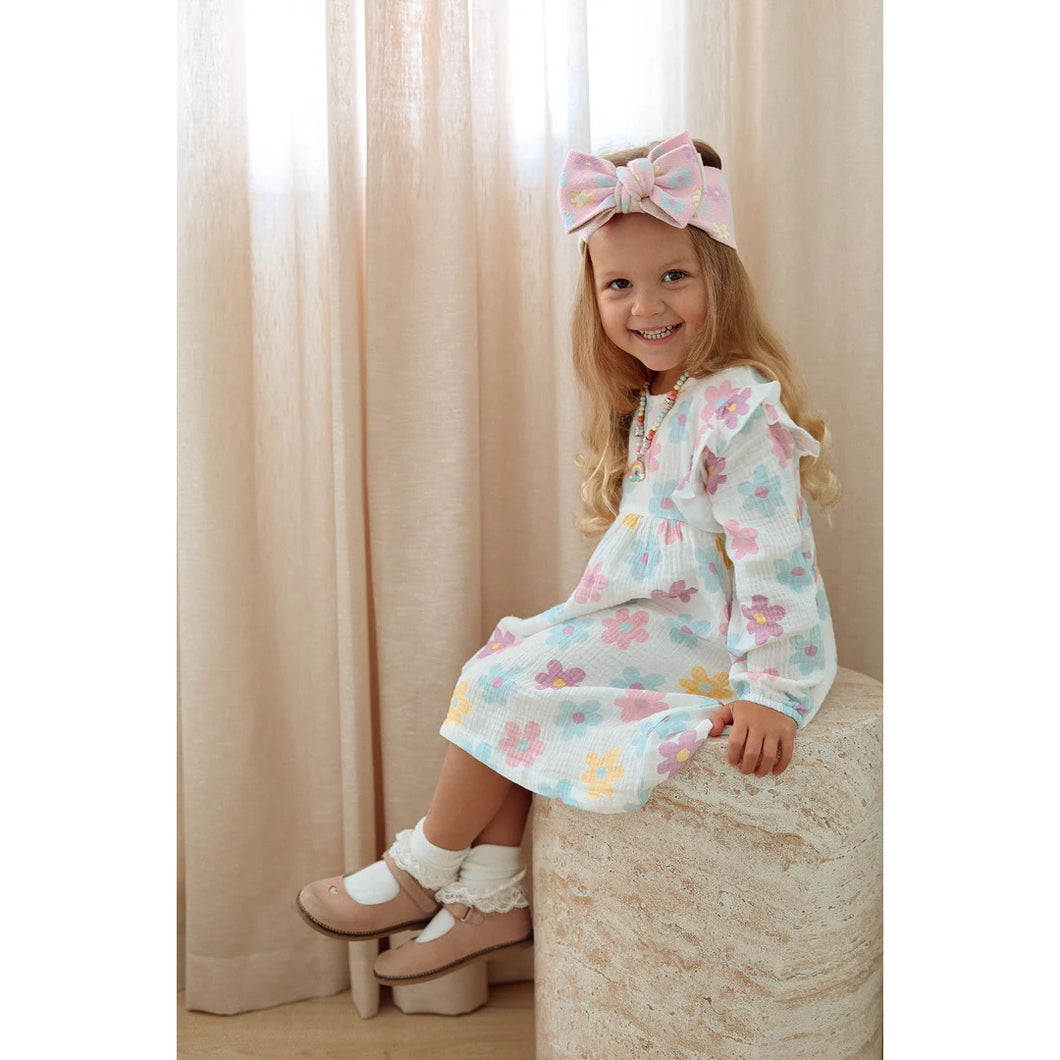 GOLDIE GAUZE FRILL DRESS