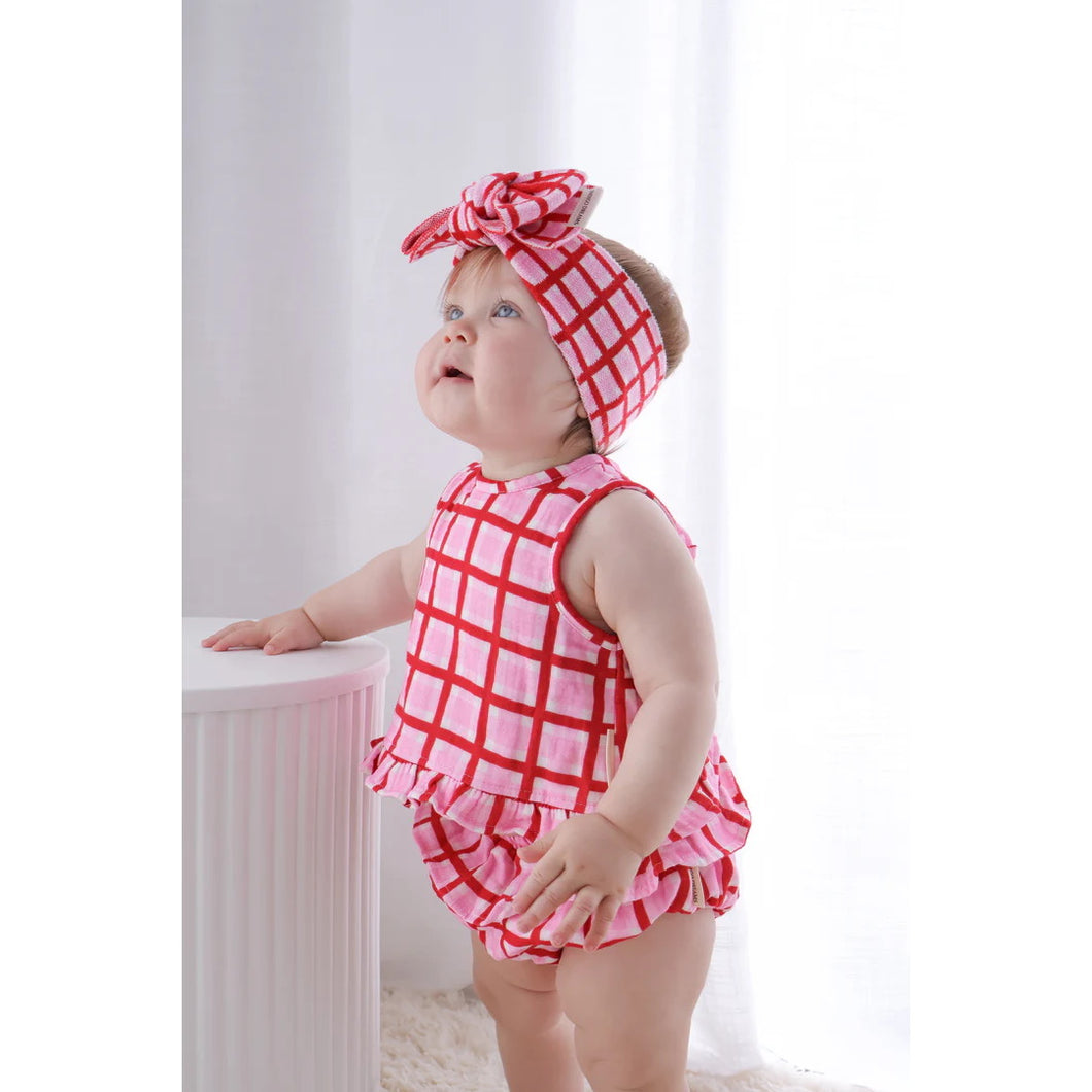 CANDY CHECK OPEN BACK TOP