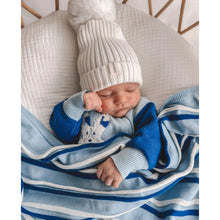 Load image into Gallery viewer, ALFIE BLUE STRIPE BLANKET
