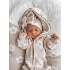 LOLA SHERPA HOODED ROMPER | OATMEAL