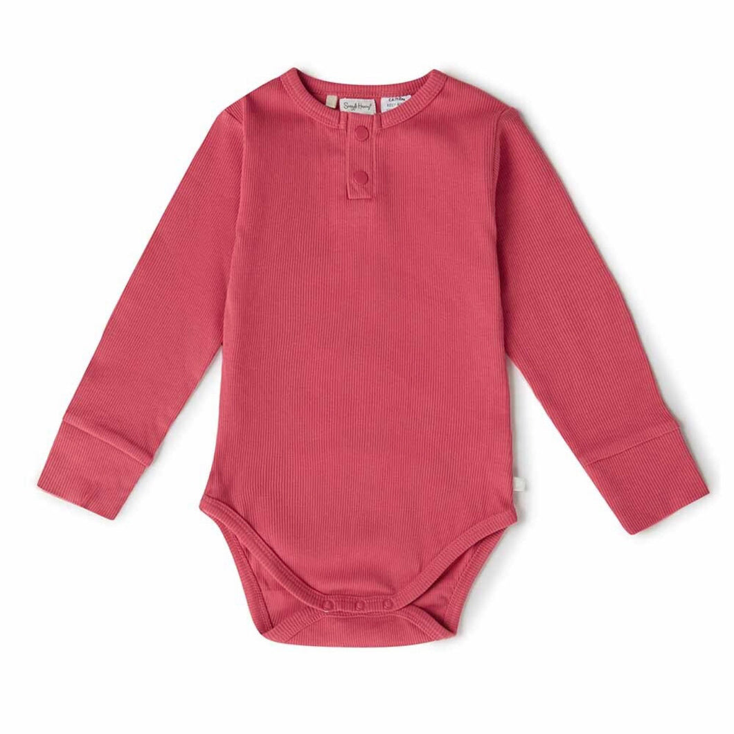 HIBISCUS LONG SLEEVE ORGANIC BODYSUIT