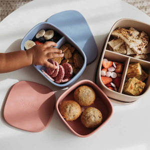 SILICONE LARGE LUNCH BOX | PEBBLE