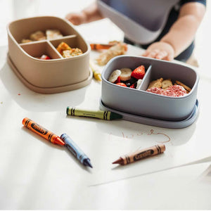 SILICONE LARGE LUNCH BOX | PEBBLE