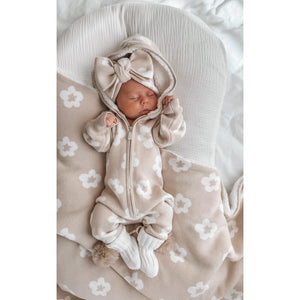 LOLA SHERPA HOODED ROMPER | OATMEAL