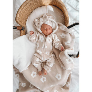 LOLA SHERPA HOODED ROMPER | OATMEAL