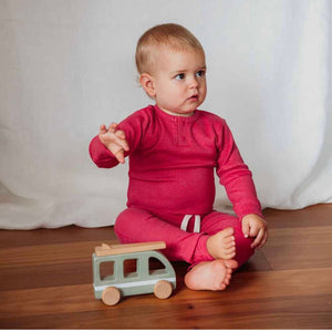 HIBISCUS LONG SLEEVE ORGANIC BODYSUIT