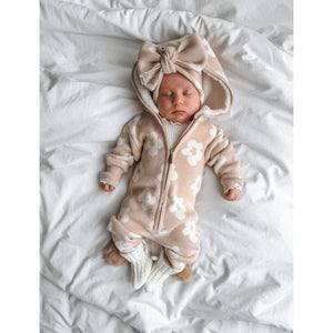 LOLA SHERPA HOODED ROMPER | OATMEAL