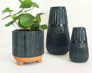 ZARI VASE - NAVY - SM