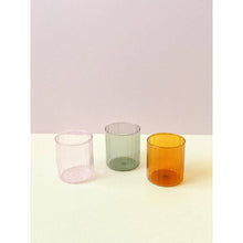 Load image into Gallery viewer, RIBBED GLASS TUMBLER - PINK
