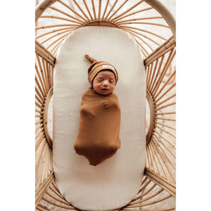 BRONZE - SNUGGLE SWADDLE & BEANIE SET