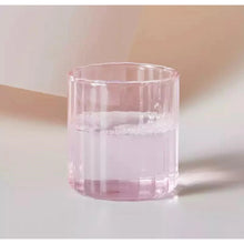 Load image into Gallery viewer, RIBBED GLASS TUMBLER - PINK
